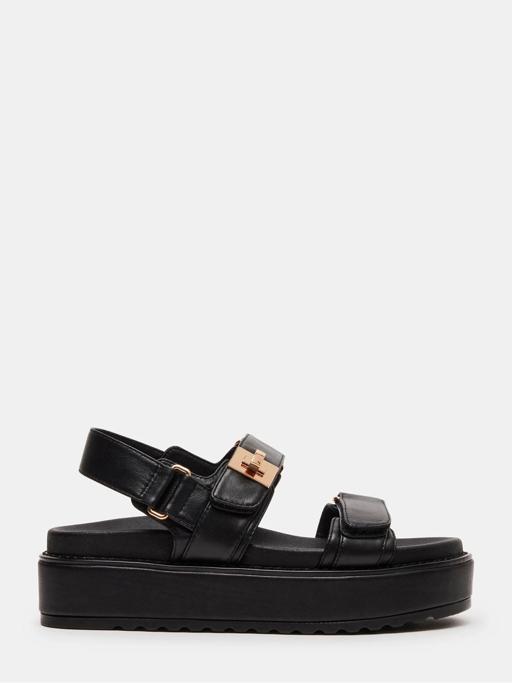 Steve Madden Bigmona Platform Sandals Black 7